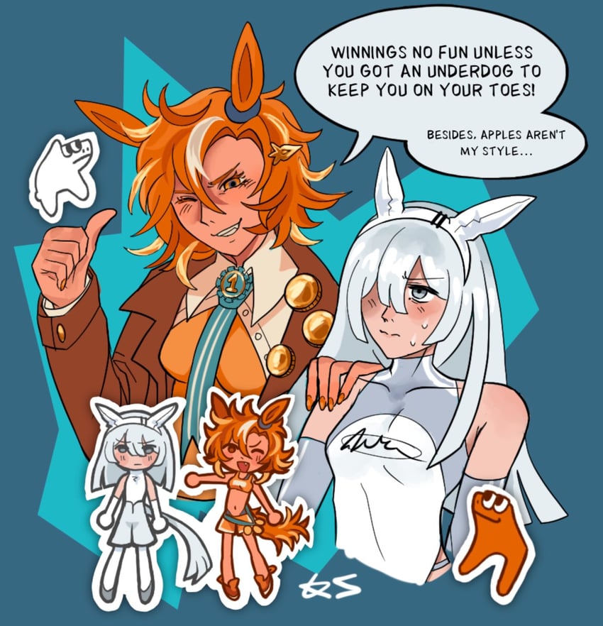 jovial merryment and superstitional realism (horse race tests) drawn by quiet_skye
