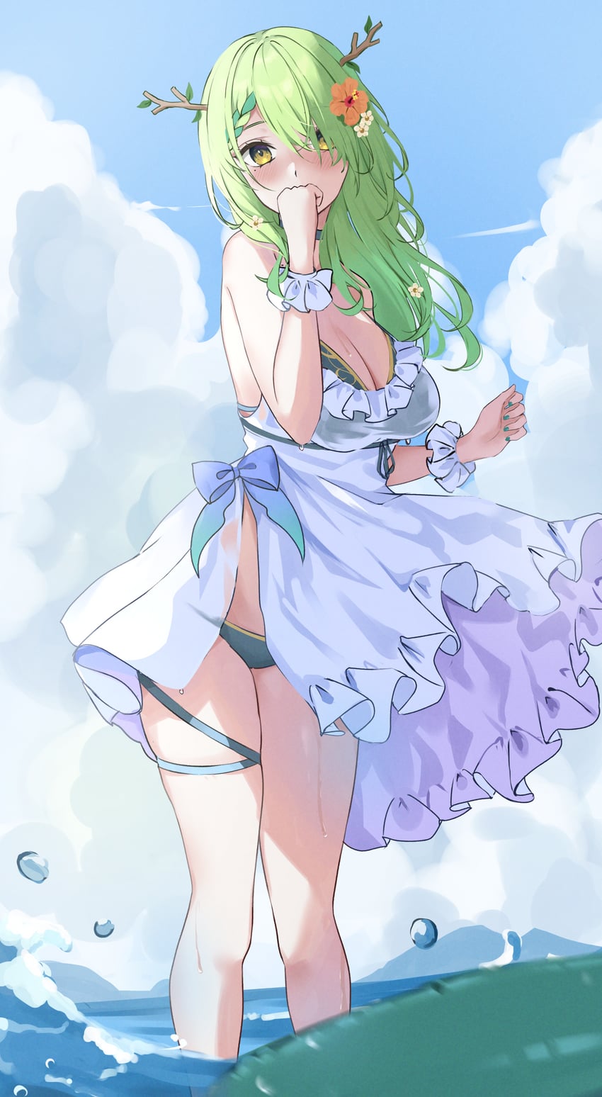 ceres fauna (hololive and 1 more) drawn by udonpan