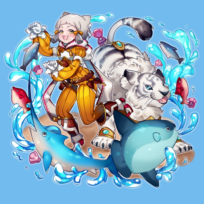 nia and dromarch (xenoblade chronicles and 1 more) drawn by yagi_(kyuhyun)