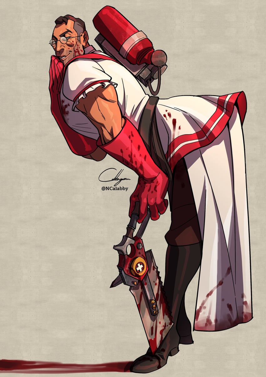 medic and red medic (team fortress 2) drawn by cabbage_(ncalabby)
