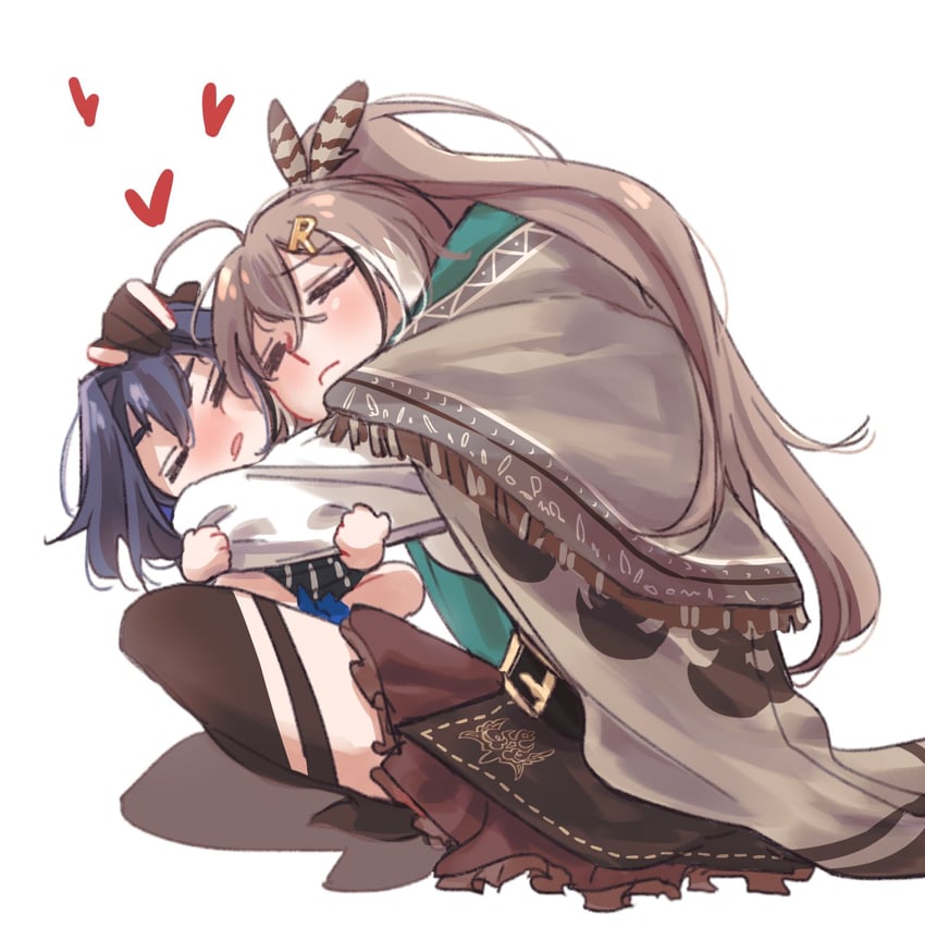 ouro kronii and nanashi mumei (hololive and 1 more) drawn by anco_(platanity)