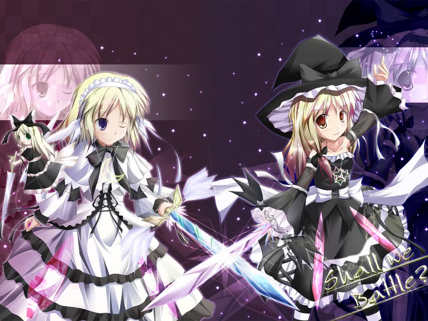 kirisame marisa, alice margatroid, and shanghai doll (touhou) drawn by desuno