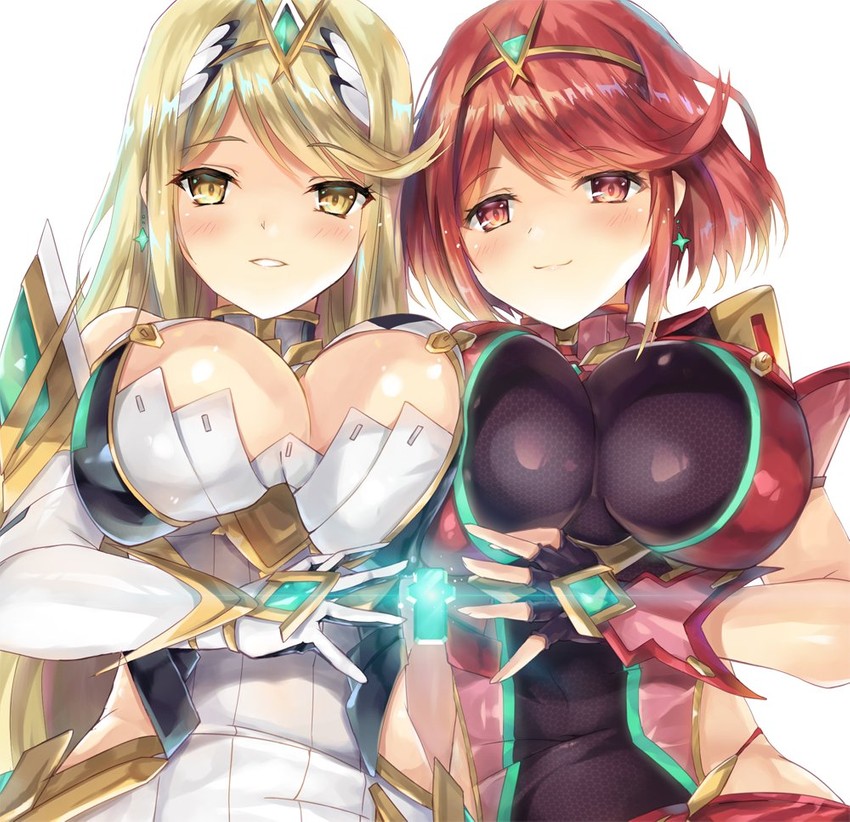 pyra and mythra (xenoblade chronicles and 1 more) drawn by inoue_takuya_(tactactak)
