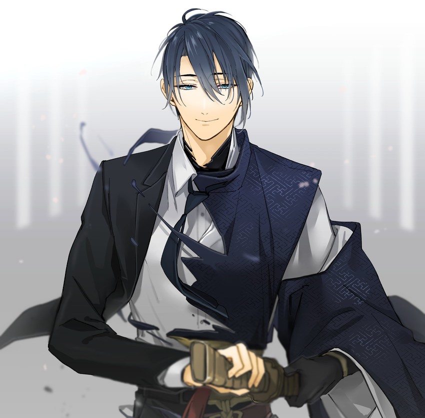 mikazuki munechika (touken ranbu) drawn by coma_(macaron)