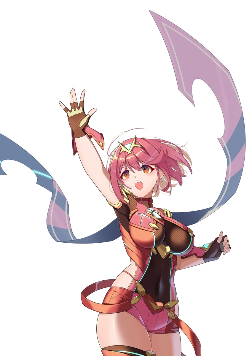 pyra (xenoblade chronicles and 1 more) drawn by hehe_jun