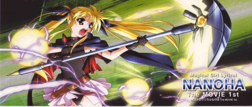 fate testarossa and bardiche (lyrical nanoha and 2 more) drawn by okuda_yasuhiro