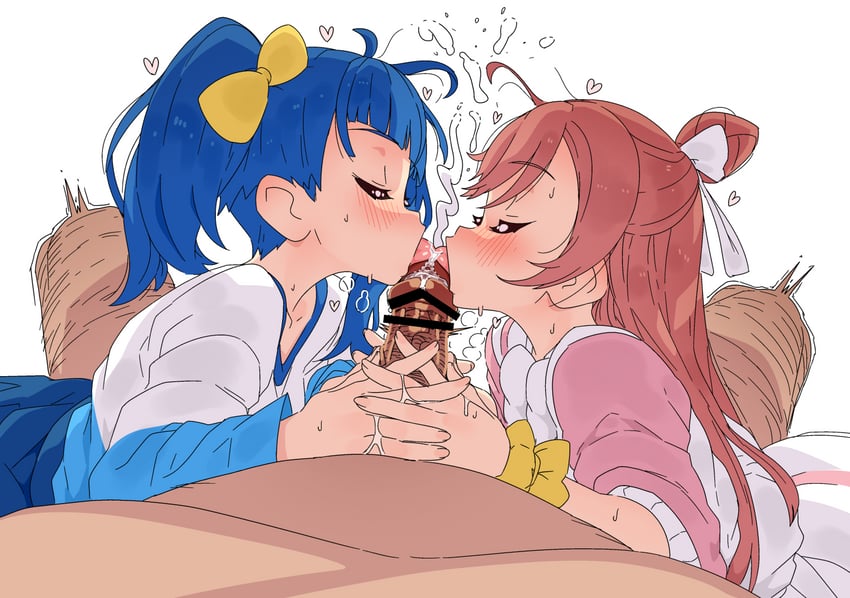 sora harewataru and nijigaoka mashiro (precure and 1 more) drawn by tottotonero
