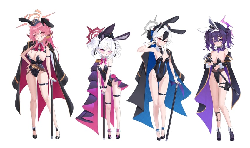 kayoko, aru, mutsuki, and haruka (blue archive) drawn by 82jhin