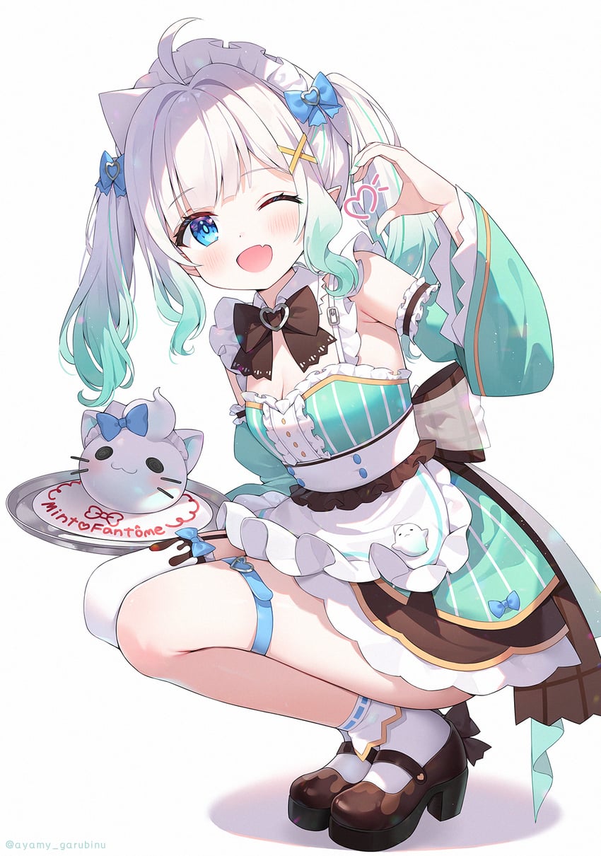 mint fantome and wisps (indie virtual youtuber) drawn by ayamy