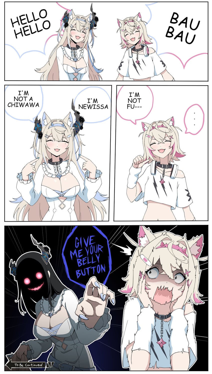 nerissa ravencroft, fuwawa abyssgard, and mococo abyssgard (hololive and 1 more) drawn by daydarion