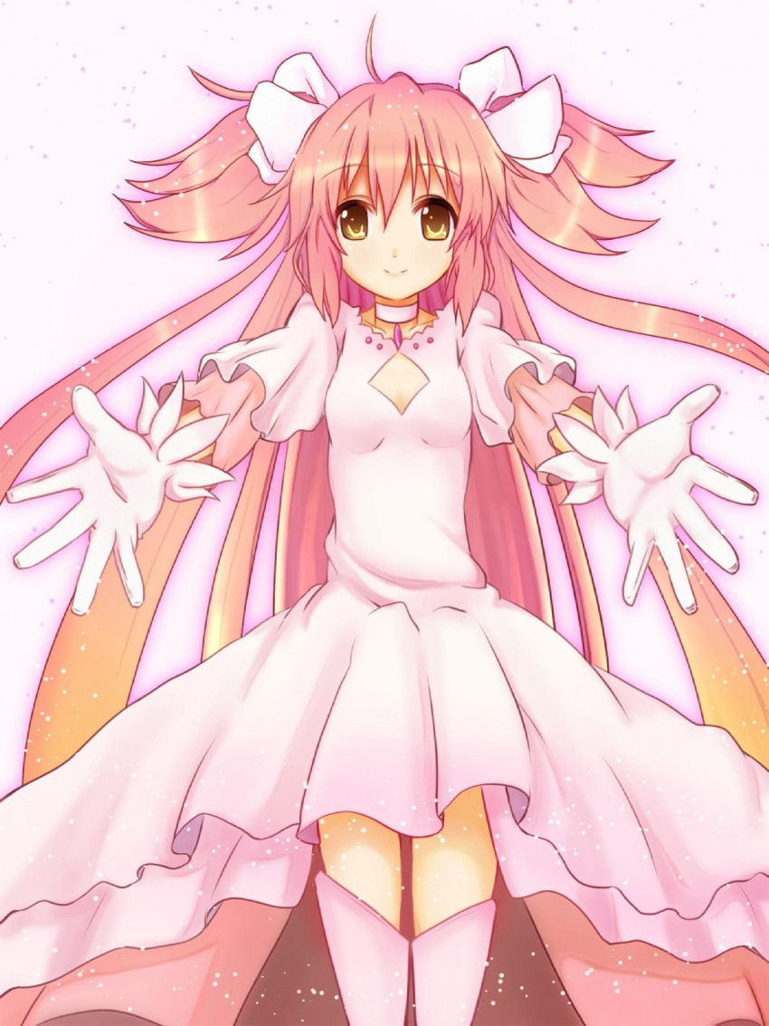 kaname madoka and ultimate madoka (mahou shoujo madoka magica) drawn by amano_kouki