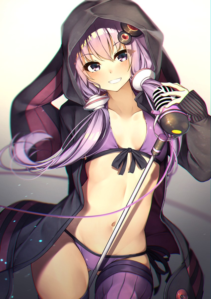 yuzuki yukari (vocaloid and 1 more) drawn by rerrere
