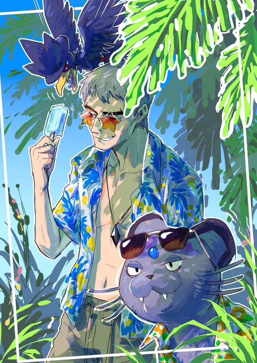 murkrow, nanu, and alolan persian (pokemon and 1 more) drawn by piao_lao58449