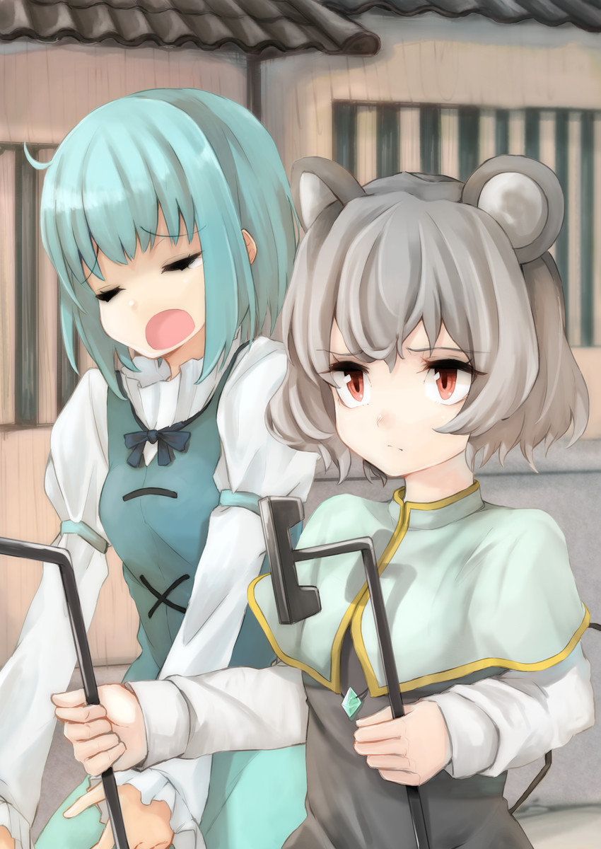 tatara kogasa and nazrin (touhou) drawn by koretsuki_azuma
