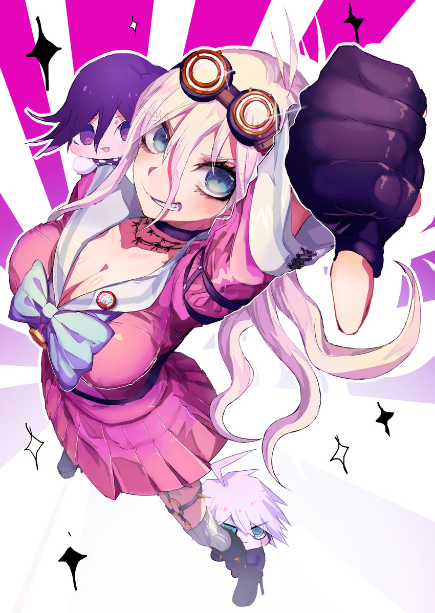 oma kokichi, iruma miu, and k1-b0 (danganronpa and 1 more) drawn by apaariisyan