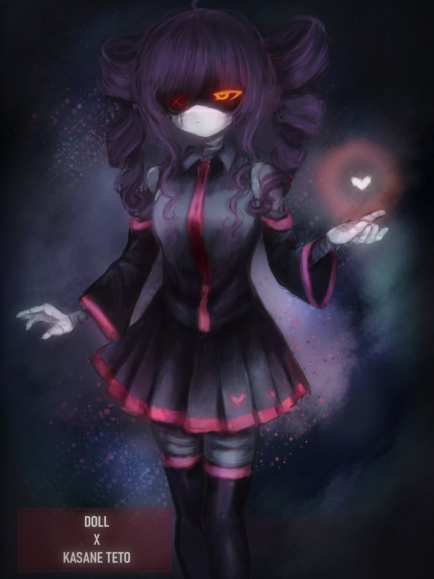 kasane teto and doll (utau and 1 more) drawn by idk_butterfly