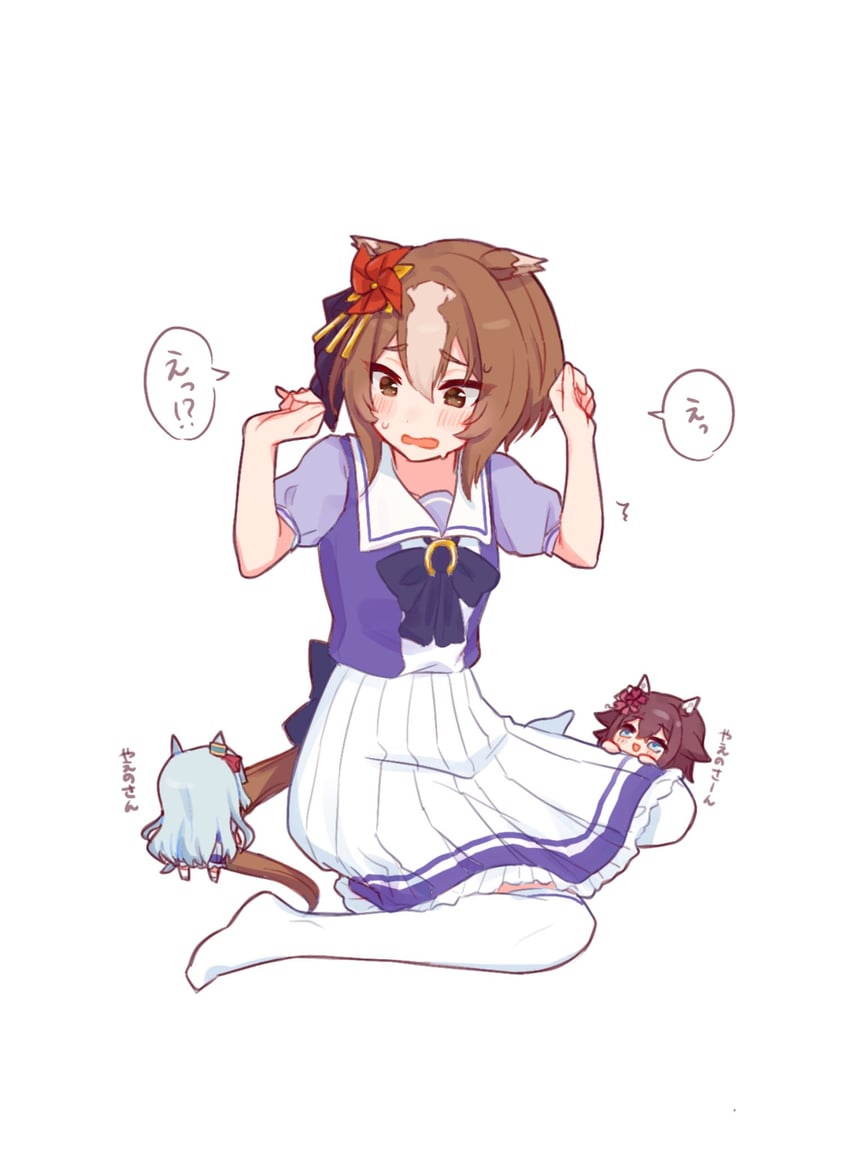 mejiro ardan, sakura chiyono o, and yaeno muteki (umamusume) drawn by bukeo