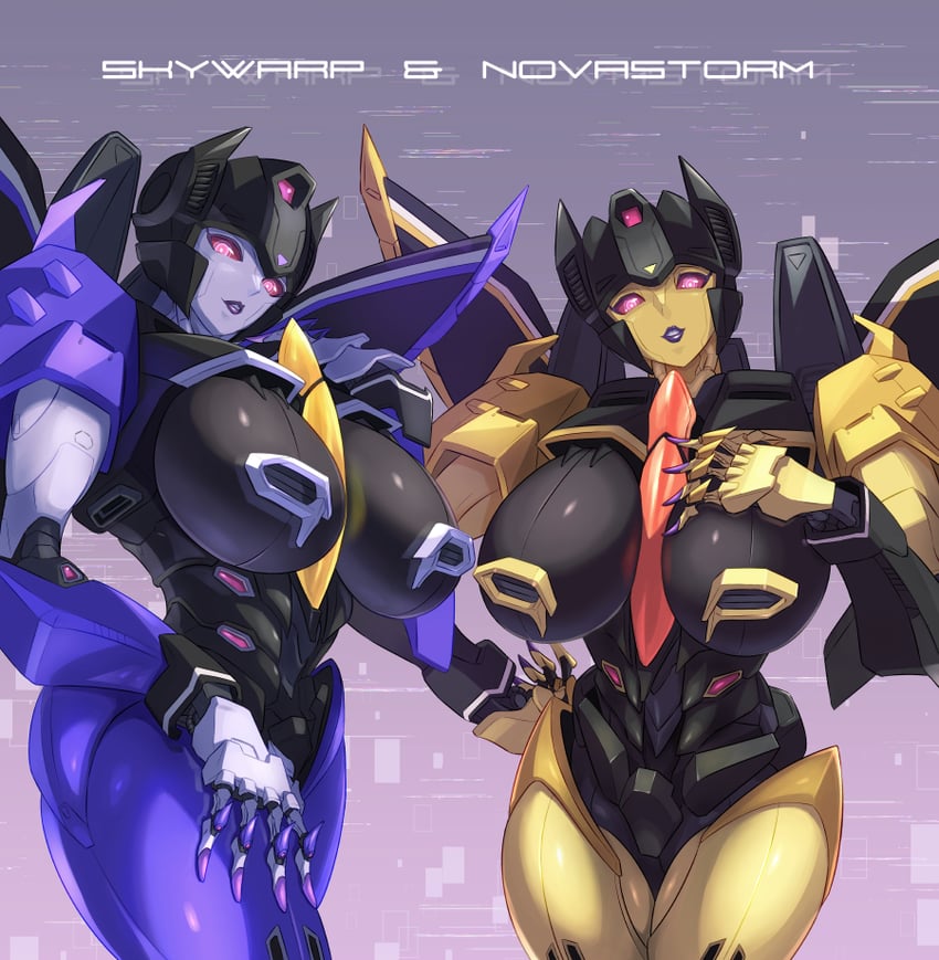 skywarp and novastorm (transformers and 1 more) drawn by ema_(emaura)