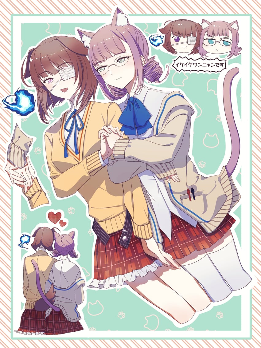 hiiragi kozue and higuchi seika (heaven burns red) drawn by kjhg1108