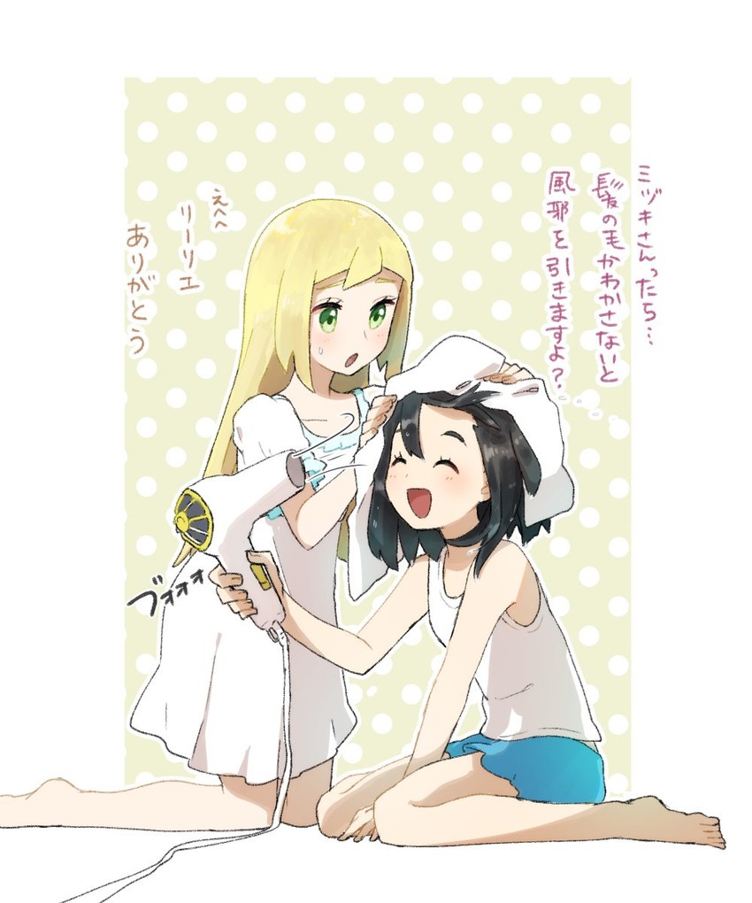 lillie and selene (pokemon and 1 more) drawn by miu_(miuuu_721)
