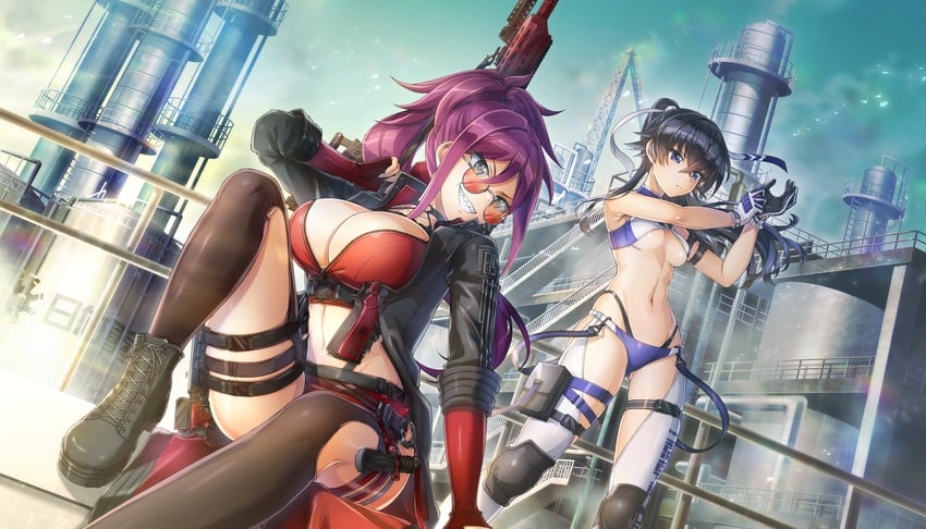 kurenashi yuuri and hagane otsuki (dolphin wave) drawn by ootomo_takuji