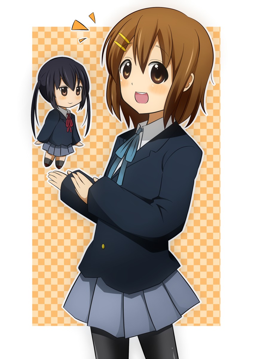 nakano azusa and hirasawa yui (k-on!) drawn by mkt_(50r50r)