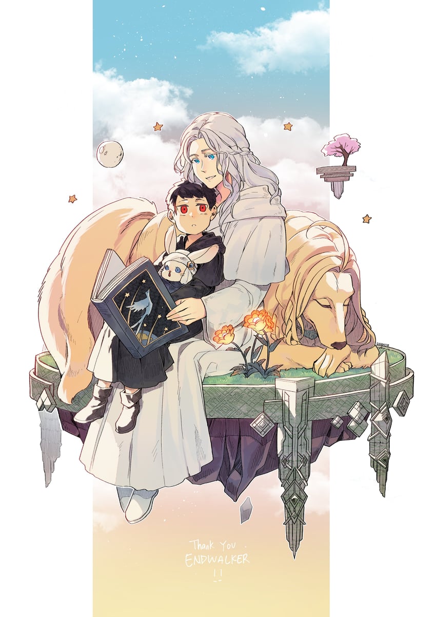 warrior of light, venat, loporrit, argos, and azem (final fantasy and 1 more) drawn by sihanjir