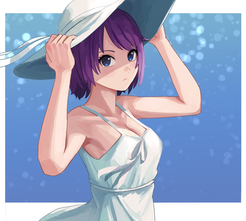 senjougahara hitagi (monogatari and 1 more) drawn by nemo_ringo