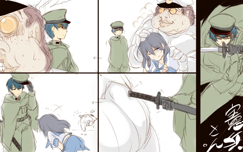 admiral and ushio (original and 1 more) drawn by dandara_(karakure)