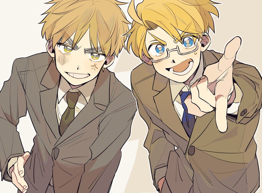 america and united kingdom (axis powers hetalia) drawn by ninonuko