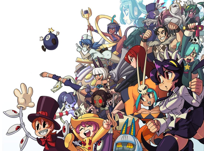 filia, samson, squigly, ms. fortune, leviathan, and 17 more (skullgirls)