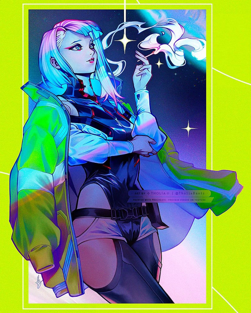 lucy (cyberpunk and 1 more) drawn by tholia_bentz