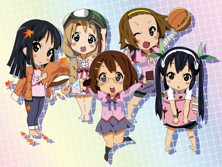 akiyama mio, nakano azusa, hirasawa yui, tainaka ritsu, kotobuki tsumugi, and 5 more (k-on! and 2 more)