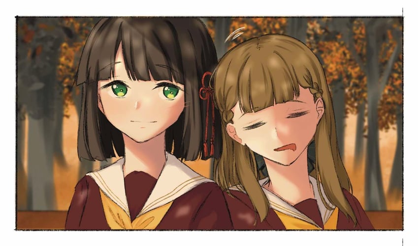 momose ginko and kachimachi kosuzu (love live! and 1 more) drawn by mikanon