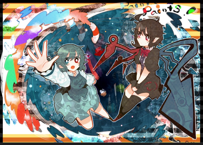 tatara kogasa and houjuu nue (touhou) drawn by itomugi-kun