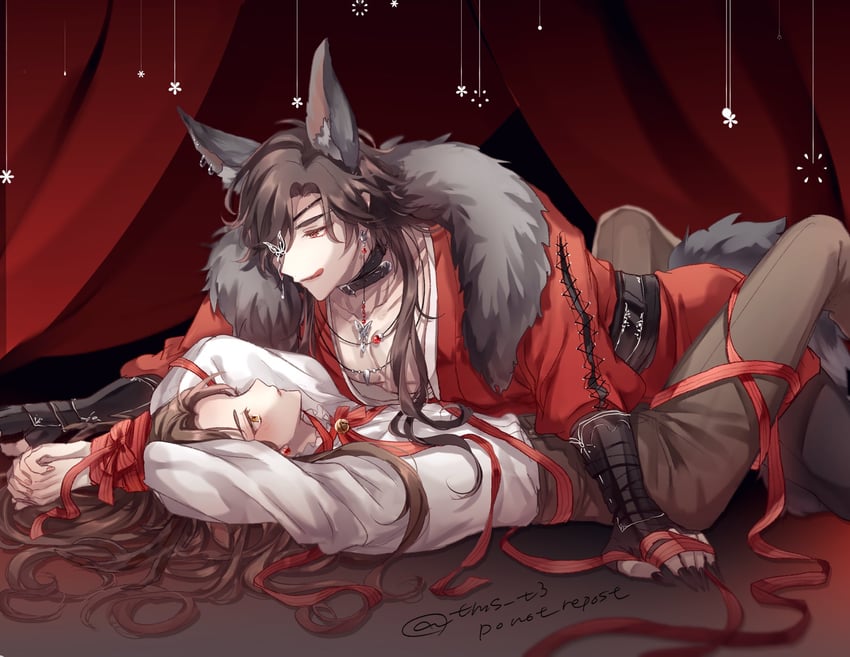xie lian and hua cheng (tianguan cifu) drawn by ponzu_(tms_t3)