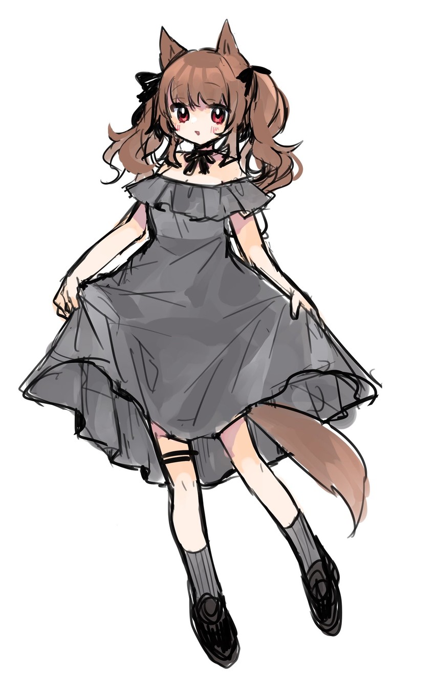 angelina (arknights and 1 more) drawn by tomatoritori