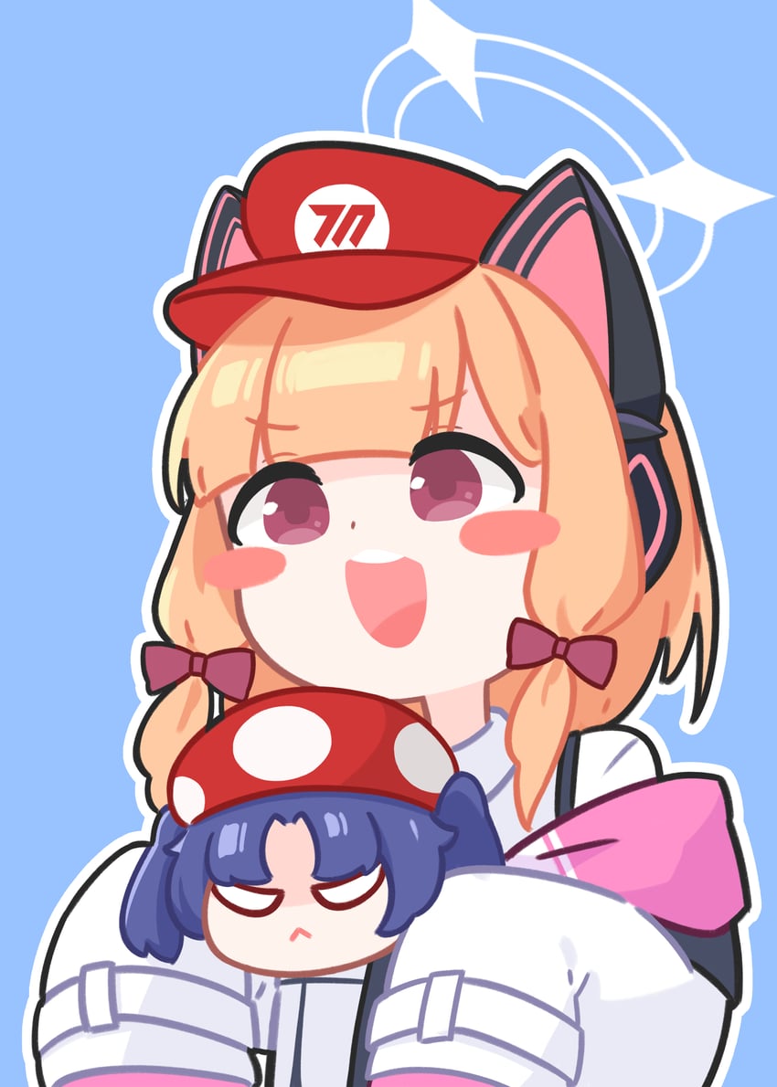 yuuka and momoi (blue archive and 1 more) drawn by emfldzm159