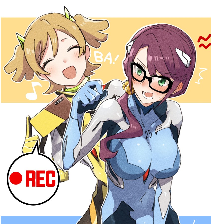 daiba nana and hoshimi junna (neon genesis evangelion and 1 more) drawn by samochau