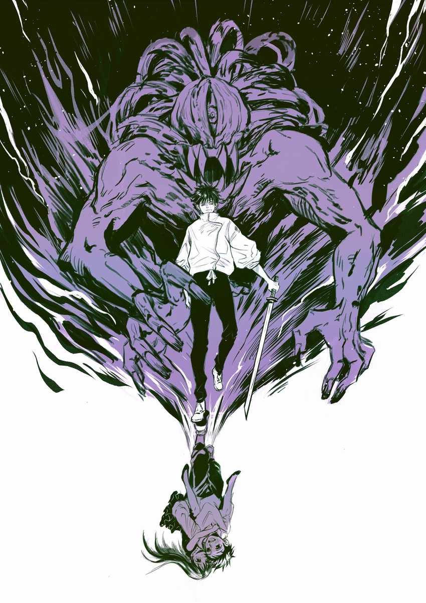 okkotsu yuuta and orimoto rika (jujutsu kaisen) drawn by momoyoru1