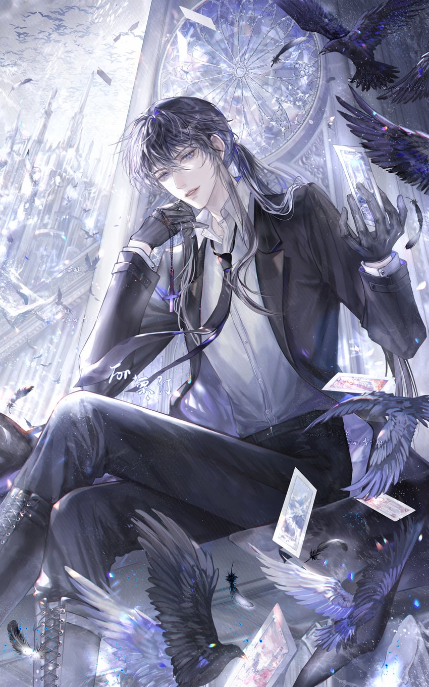 bai liu (i became a god in a horror game) drawn by li_guai_su