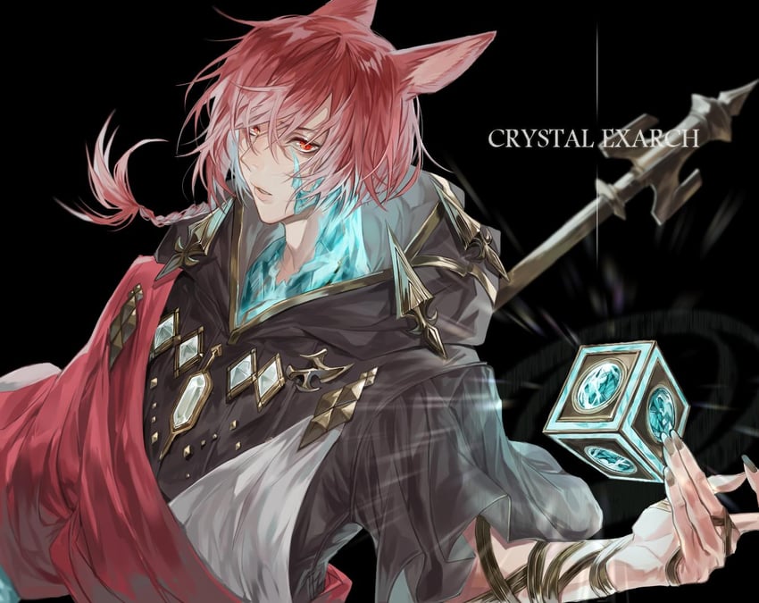 g'raha tia and crystal exarch (final fantasy and 1 more) drawn by tladpwl03