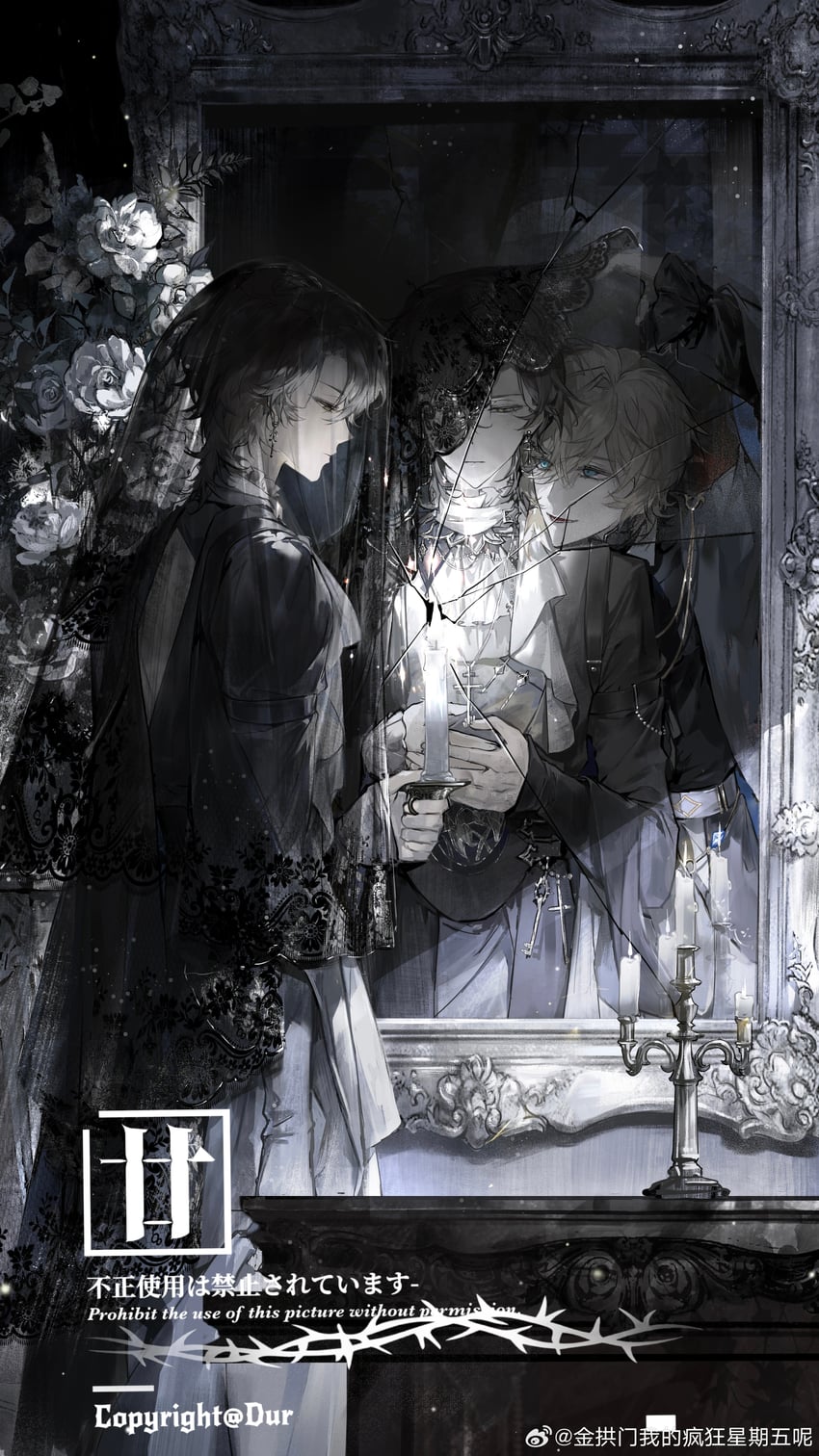 yin and hei (original) drawn by jin_gongmen_wo_de_fengkuang_xingqiwu