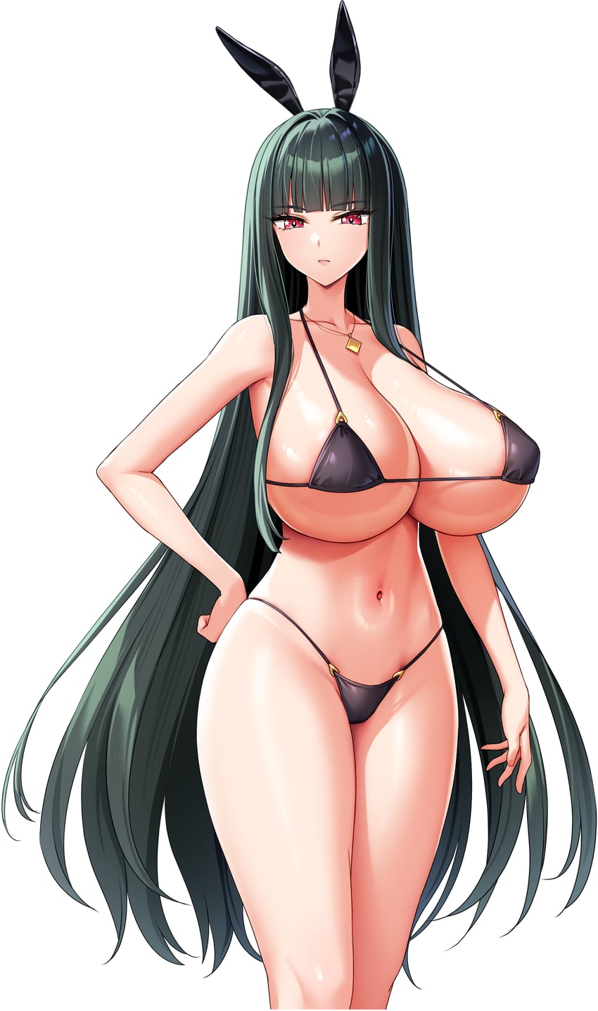 heles flamberge rabia (motto! haramase! honoo no oppai isekai oppai bunny gakuen!) drawn by derauea