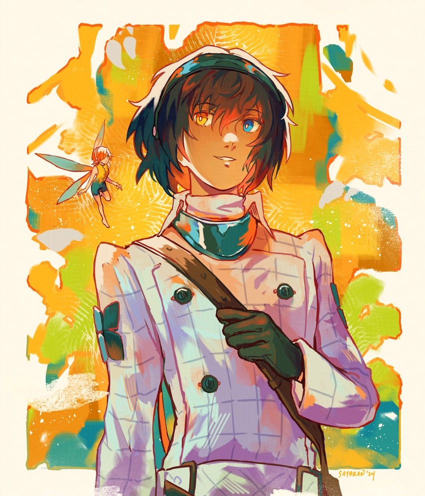 protagonist and gallica (metaphor: refantazio) drawn by say0ran