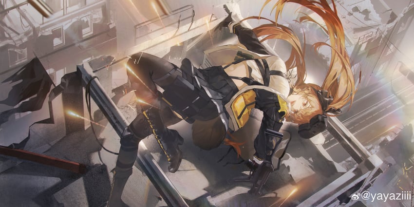 ump9 and lenna (girls' frontline and 1 more) drawn by yayaziiii
