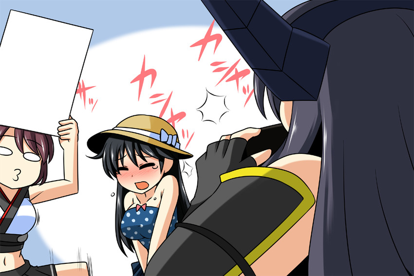 nagato, ushio, mutsu, and ushio kai ni (kantai collection) drawn by nishi_koutarou
