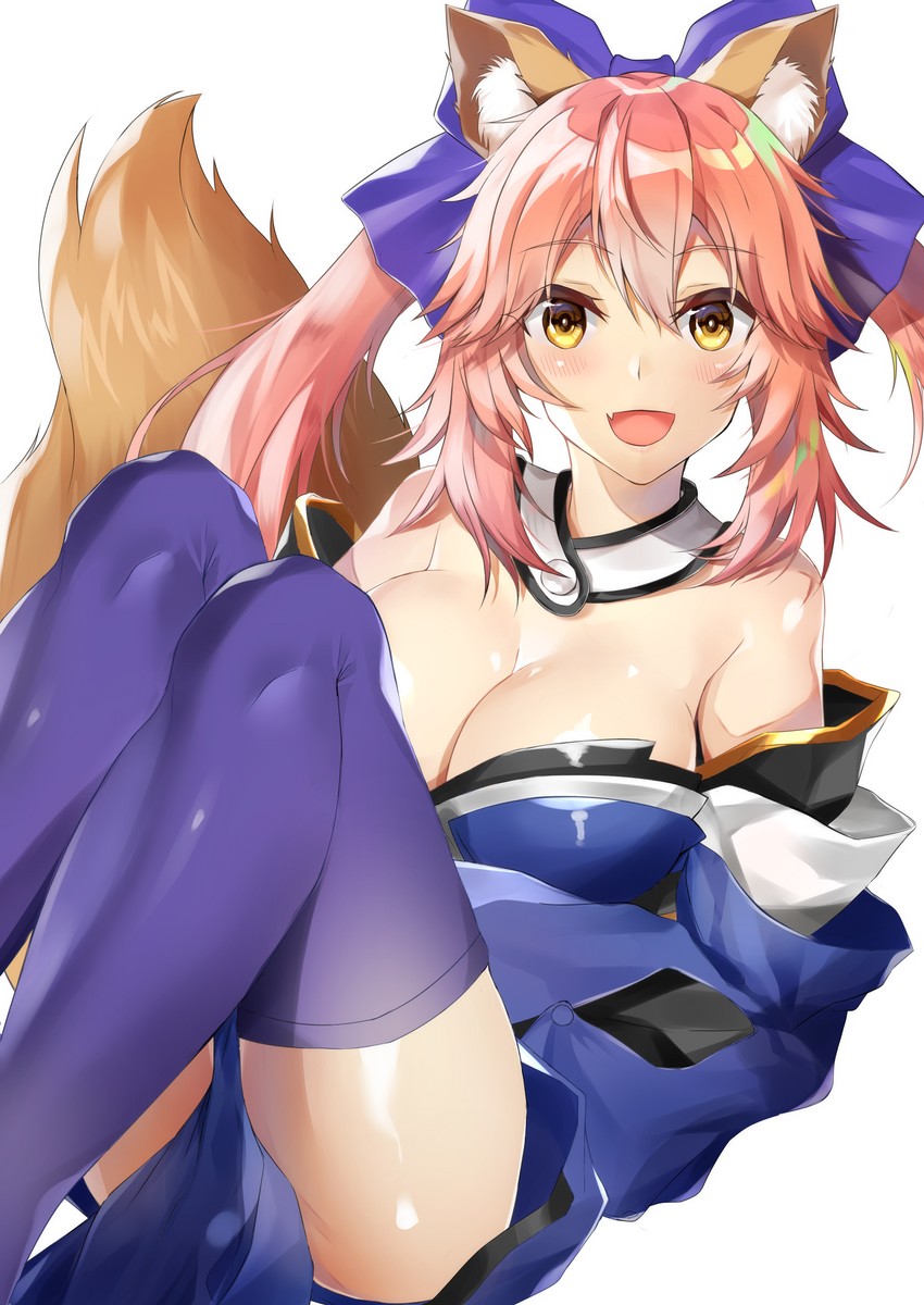 tamamo and tamamo no mae (fate and 2 more) drawn by atora