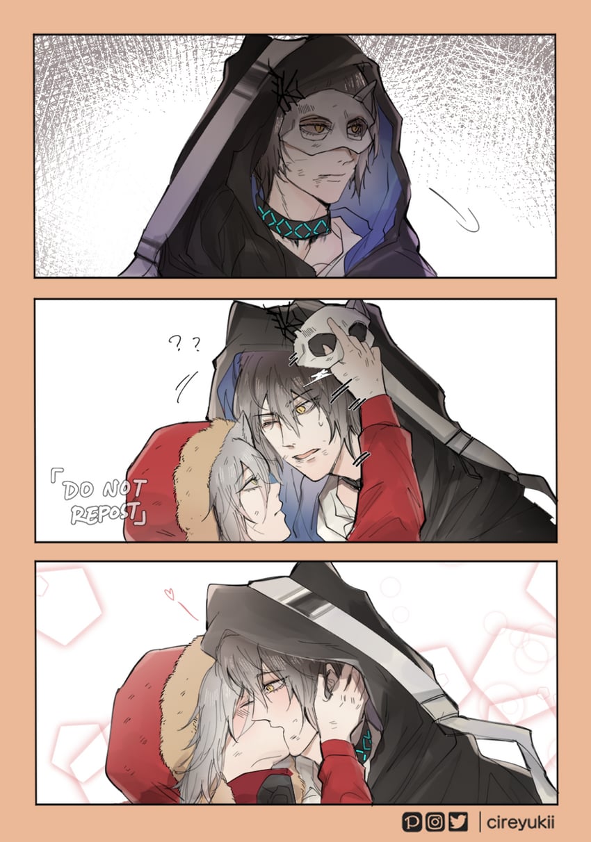 projekt red and phantom (arknights) drawn by yukii