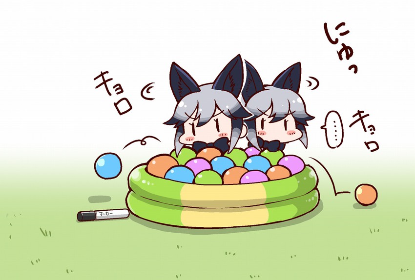 silver fox (kemono friends and 1 more) drawn by tanaka_kusao